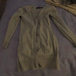 Grey button down sweater